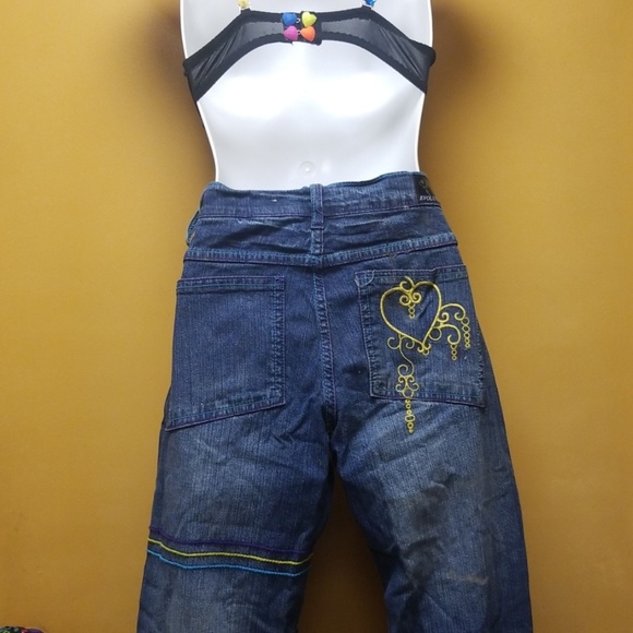 Jeans with coloful stitching - Picture 4 of 8